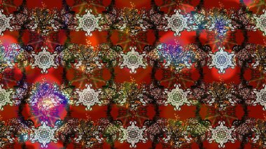 Çiçekli karalama şeklinde Raster çiçek deseni. Yumuşak, bahar çiçekli arka plan. Kahverengi renkte çiçekler.