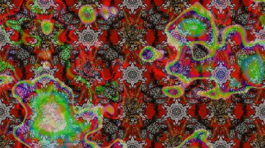 Eskiz klasiği. Raster Şirin kumaş deseni. Renkli Bahar Teması eskiz kalıbı. Düz Çiçek Elementleri Tasarımı.