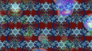 Küçük çiçekteki sevimli çiçek deseni. Mavi renkli çiçekler. Raster illüstrasyonu.