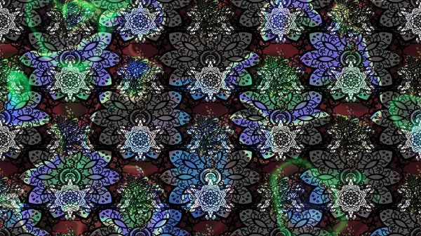 Klasik çiçekler. El çizimi, soyut ve süslü elementler. Yaz çiçekleri teması. Siyah renkler. Suluboya resim taklit Raster illüstrasyonu.