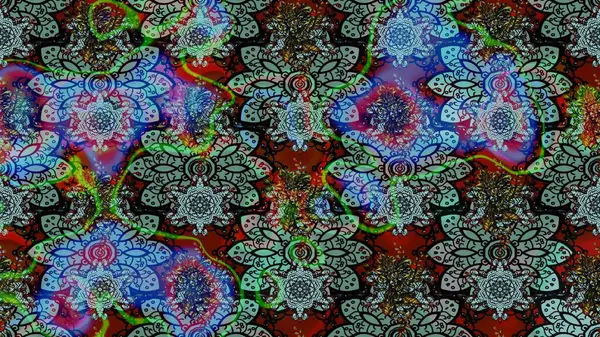 Mavi renkte güzel çiçekli eskiz deseni, suluboya çiçek deseni, duvar kağıdı, kart ya da kumaş için fayanslı. Raster..