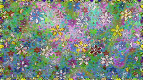 Sevimli çiçek desenli küçük çiçek. Raster resim. Sorunsuz.