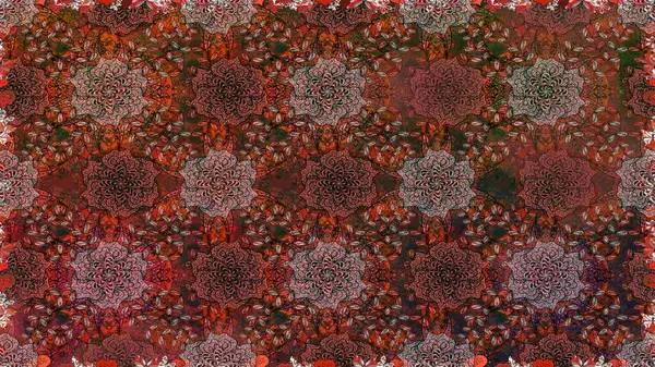 Gömlek baskısı için çiçek boyası. Çiçeksiz desenli arka plan. Kahverengi renkte çiçekler.