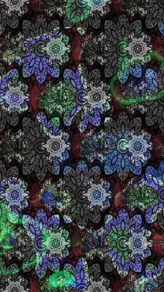 Klasik çiçekler. Suluboya resim taklit Raster çizimi. Siyah renkler. Yaz çiçekleri teması. El çizimi soyut süslü elementler.