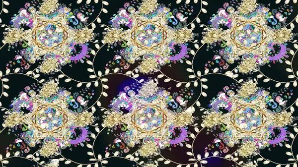 Poster ya da kapak için arka plan. Davetiye ve kartpostal tasarımı için dekoratif çiçek unsurları. Şirin, zarif çiçekler Raster illüstrasyonu. Yapraklı çizim şekli. Tekstil için figür.