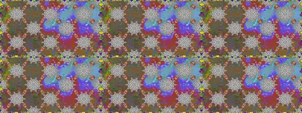 Kahverengi ve gri renkli çiçekler. Raster illüstrasyonunda kusursuz çiçek deseni. Renkli Bahar Temalı Kusursuz Arkaplan. Düz Çiçek Elementleri Tasarımı.