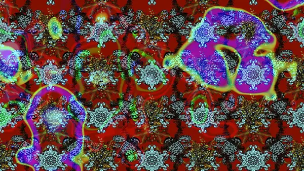 Güzel çiçek deseni. Kırmızı renkte çiçekler. Renkli Bahar Teması eskiz kalıbı. Düz Çiçek Elementleri Tasarımı.