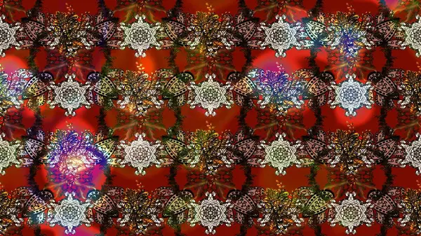 Çiçekli karalama şeklinde Raster çiçek deseni. Yumuşak, bahar çiçekli arka plan. Kahverengi renkte çiçekler.