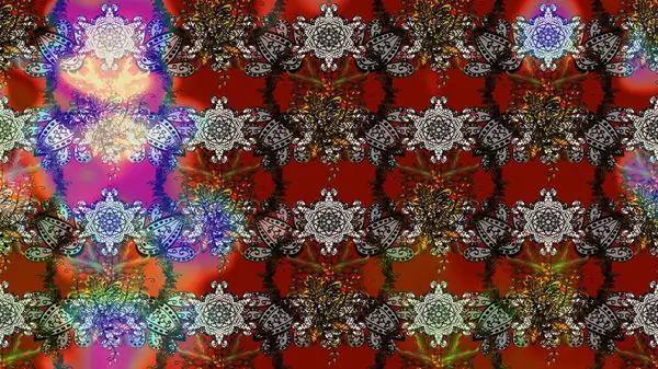 Küçük çiçekteki sevimli çiçek deseni. Kahverengi renkli çiçekler. Raster illüstrasyonu.