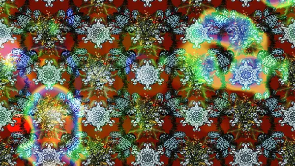 Küçük çiçekteki sevimli çiçek deseni. Raster illüstrasyonu. Tony 'nin kumaş kalıbını çiz. Modaya uygun kumaş deseni.