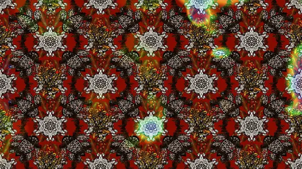 Taslak dekoratif arka plan, çiçek mandala. Çiçek. Raster illüstrasyonu. Kahverengi renklerde.