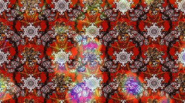 Çiçekli karalama şeklinde Raster çiçek deseni. Nazikçe, güzel çiçek arkaplanı. Kahverengi renkte çiçekler.