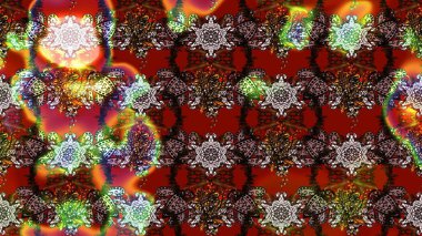 Parlak renkli çiçekleri ve kahverengi renkli yaprakları olan harika bir çiçek deseni. Moda baskıları için zarif bir şablon. Modern çiçek arkaplanı. Halk stili.