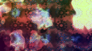 Küçük çiçekteki sevimli çiçek deseni. Raster deseni. Kahverengi renkte yaz çiçekleri. Raster illüstrasyonu.