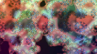 Raster düz çiçek çizim deseni. Hediye ambalaj kağıdı, tebrik kartları, posterler ve pankart tasarımı. Tarafsız renklerde çiçekler.