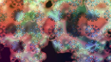 Raster düz çiçek çizim deseni. Hediye ambalaj kağıdı, tebrik kartları, posterler ve pankart tasarımı. Tarafsız renklerde çiçekler.