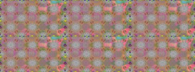 Raster Hip kumaş deseni. Kusursuz Vintage Çiçek Deseni.