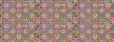 Raster Hip kumaş deseni. Kusursuz Vintage Çiçek Deseni.