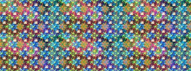 Egzotik çiçekler, mavi ve yeşil renkler üzerine botanik ve parlak klasik doğa. Klasik tropikal doğal elementlerin suluboya seti. Raster illüstrasyonu.