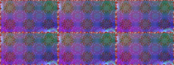 Düz Çiçek Elementleri Tasarımı. Mor renkli çiçekler. Raster illüstrasyonunda kusursuz çiçek deseni. Renkli Bahar Teması Kusursuz Arkaplan.