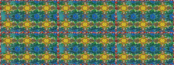 Soyut etnik raster kusursuz desen. Kabile sanatı boho baskısı, klasik çiçek arkaplanı. Arkaplan dokusu, duvar kağıdı, yeşil renkli çiçek teması.