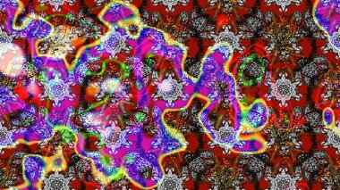 Çizim çiçek deseni duvar kâğıdı olarak kullanılabilir. Gri renkli çiçekler. Raster illüstrasyonu.