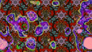 Çiçekli çiçek deseni, suluboya. Raster deseni. Süslü kumaş deseni.