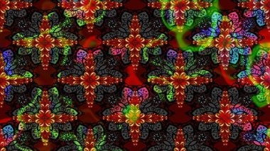 Organik motif arka planı. Çizim kalıbı. Raster illüstrasyonu. Ultraviyole kumaş deseni.