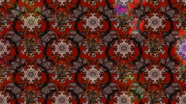 Gömlek, arka plan modelini çiz. Tropik çiçekler. Kahverengi renkte çiçekler.