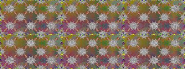 Çiçekli karalama şeklinde Raster çiçek deseni. Nazik, yaz çiçekleri kahverengi ve gri renklerde. Raster illüstrasyonu.