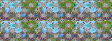 Kusursuz süs izi. Sınır Kızılderili çiçekli paisley patten. Etnik Mandala havlusu. Raster Henna tarzı. Tebrik kartı arkaplanı, boyama kitabı, arkaplan, tekstil için kullanılabilir.