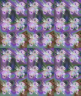 Renkli Yaz Temalı Kusursuz Arkaplan. Sevimli çiçek raster deseni. Düz Çiçek Elementleri Tasarımı. Modaya uygun kumaş deseni.