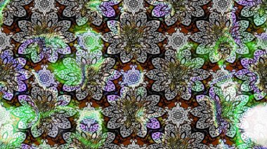 Elle boyanmış suluboya resim çizimleri, çiçekler ve bitkiler. Gri renkli çiçekler.