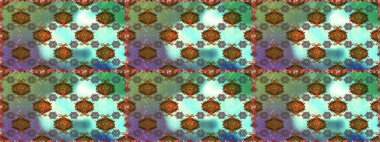 Parmak izi, kumaş, duvar kâğıdı, tekstil için raster dokusu. Renkli grunge, soyut arkaplanı colokahverengi çiçeklerle süslüyor. İşlemeli çiçek desenli..