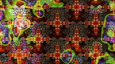 Çiçekli yaz çiçekleri. Küçük çiçekte güzel bir desen. Küçük renkli çiçekler. Moda baskıları için zarif bir şablon. Motley illüstrasyonu. Çizim.