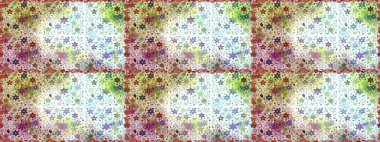 Çiçek deseni. Raster illüstrasyonu. Kusursuz Chichi kumaş deseni. Renkli Bahar Temalı Kusursuz Arkaplan. Düz Çiçek Elementleri Tasarımı.