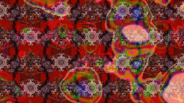 Elle çizilmiş sonbahar çiçeği deseni. Renkli kahverengi çizim deseni. Doodle tarzı. Tekstil ve kapak tasarımı için mükemmel. Kahverengi renkte çiçekler.