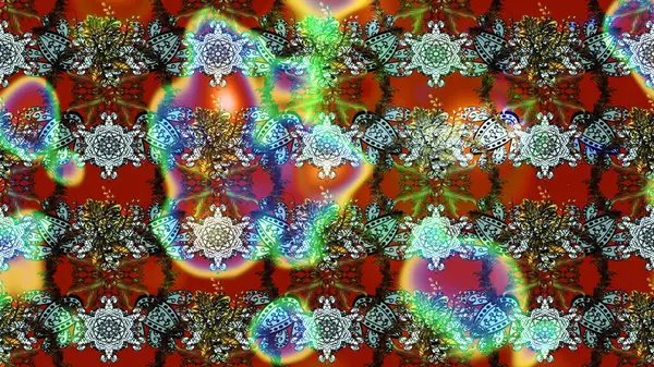 Renkli çizim kalıbı. Çiçek arkaplan. Çiçek duvar kâğıdı. Raster illüstrasyonu. Kahverengi renkli şirin tekstil.