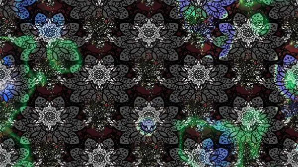 Gri renkli çiçek desenli çizimler, el yapımı papatyalar, papatyalar. Tekrar eden çiçek arkaplanı, zarif gri çiçek duvar kağıdı.