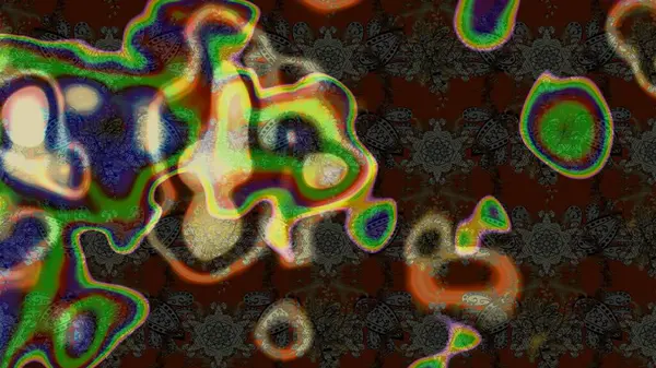 Kahverengi üzerine çiçekler. Eskiz arkaplan modeli. Suluboya, elle çizilmiş. Raster stoku.