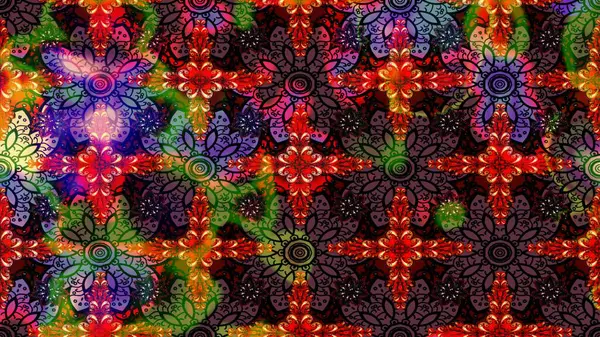 Sınır Kızılderili çiçekli paisley patten. Taslak süsleme izi. Etnik Mandala havlusu. Raster Henna tarzı. Tebrik kartı arkaplanı, boyama kitabı, arkaplan, tekstil için kullanılabilir.