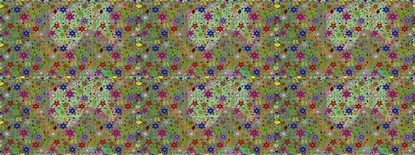 Rasterleştirme Trendy kumaş deseni. Şirin çiçekler. Kesintisiz çizgi deseni.