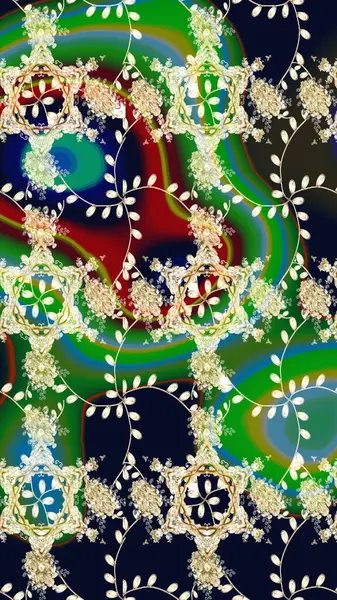 Parlak renkli çiçekli ve yeşil yapraklı harika bir çiçek deseni. Moda baskıları için zarif bir şablon. Modern çiçek arkaplanı. Halk stili.