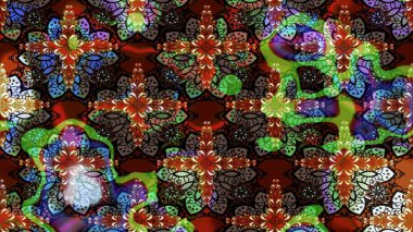 Küçük çiçekteki sevimli çiçek deseni. Güzel karalamalı çiçek desenli çizim. Güzel kumaş deseni. Raster illüstrasyonu.