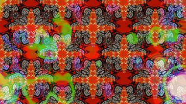 Çiçek kırmızısı eskiz deseni. Raster çiçek izi. Klasik taslak çizimi.