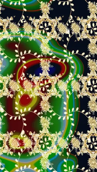 Çiçekli karalama şeklinde Raster çiçek deseni. Nazik, narin çiçek arkaplanı. Yeşil renkte çiçekler.