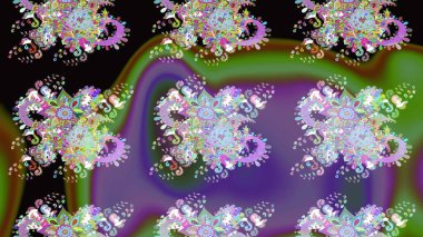 Çiçekler suluboya eskiz deseni. Raster Stili kumaş deseni.