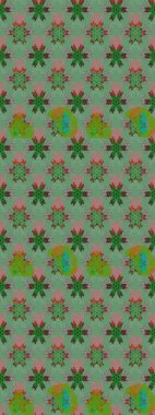 Modaya uygun kumaş deseni. Düz Çiçek Elementleri Tasarımı. Sevimli çiçek raster deseni. Renkli Yaz Temalı Kusursuz Arkaplan.