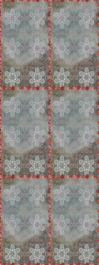 Raster Illustrasyon 'da moda olmayan çiçek deseni. Düz Çiçek Elementleri Tasarımı. Renkli Yaz Temalı Kusursuz Arkaplan. Gri ve nötr renkte çiçekler.