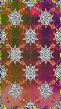 Kahverengi ve gri renklerde. Anti-stres için soyut örnek sayfası. Raster illüstrasyonu.